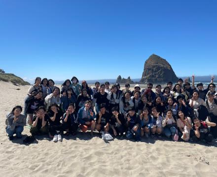 Group at Cannon Beach
