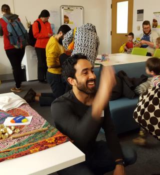 international student with kids