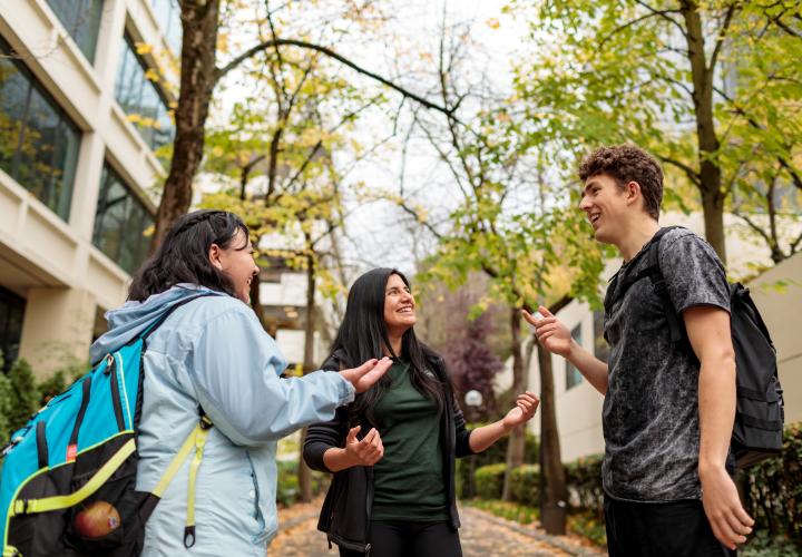 Students on campus