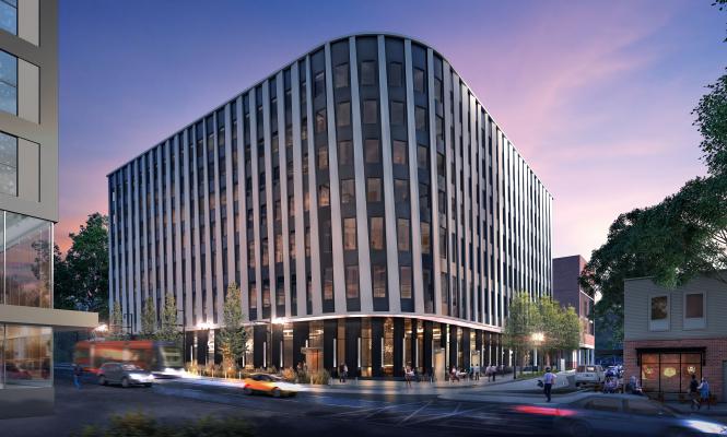 render of the vanport building