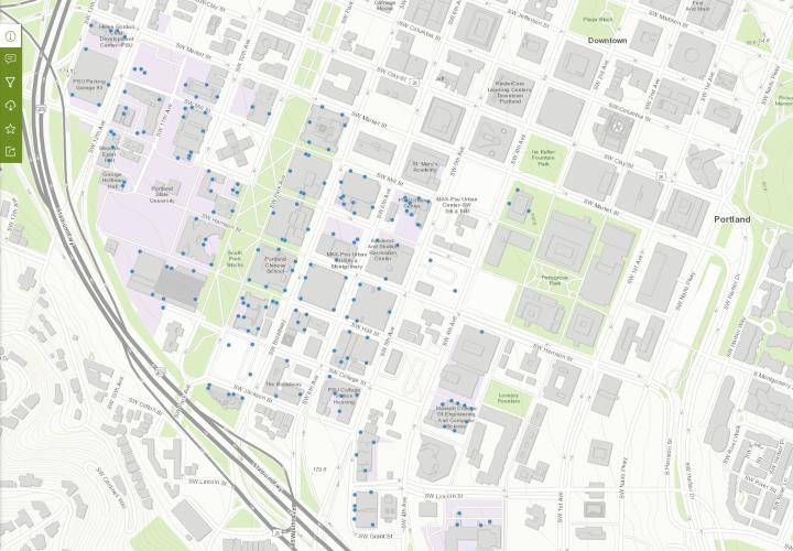 Map of downtown portland