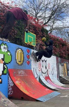 picture of a person skateboarding on a half pipe