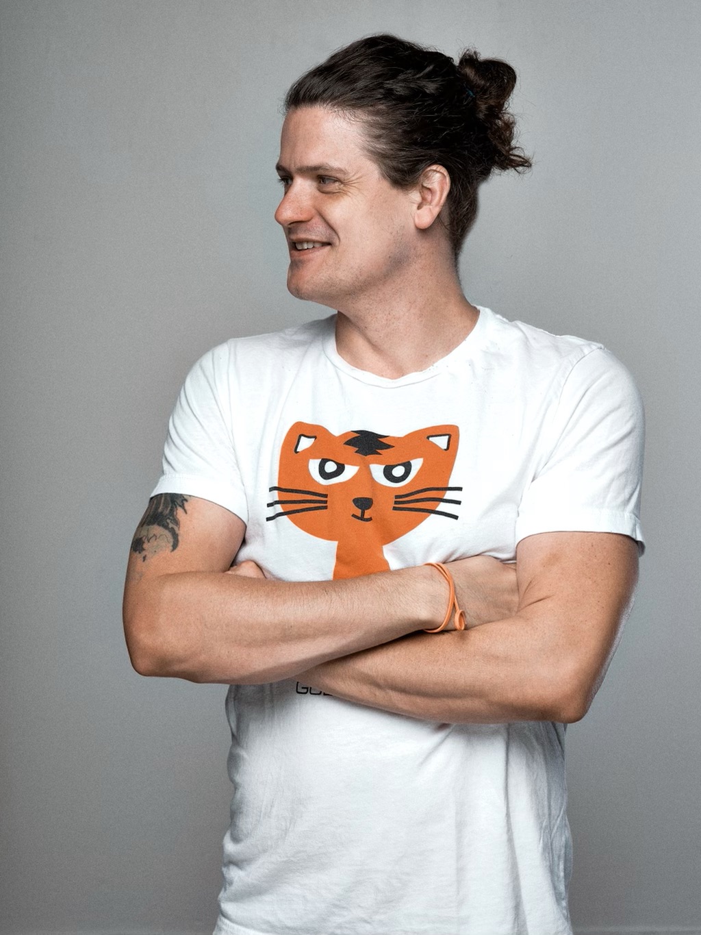 Pat posing