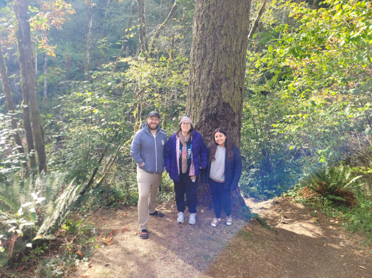 Lab members in nature