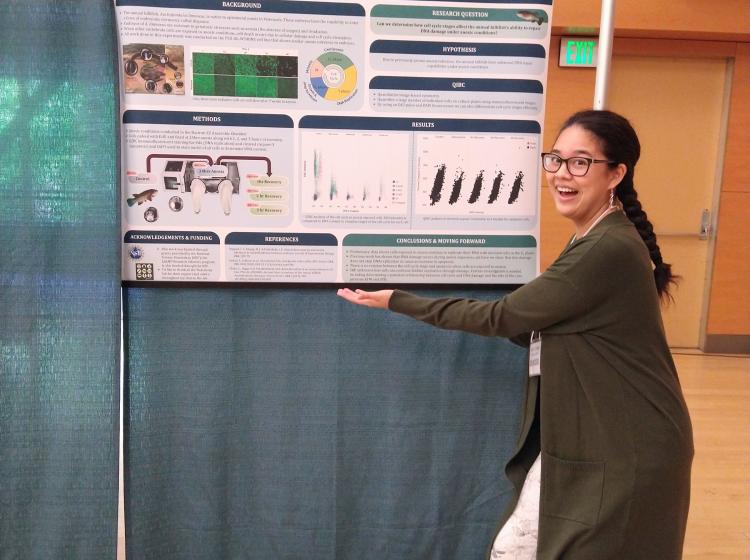 Jaina presenting a poster