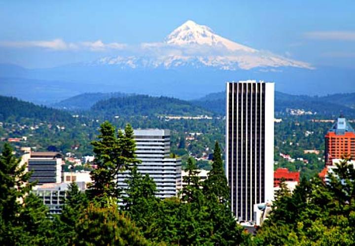 Portland and Mount Hood