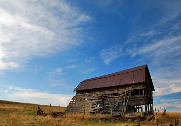 dilapitated barn