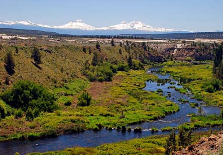 Deschutes River and Three Sisters Oregon