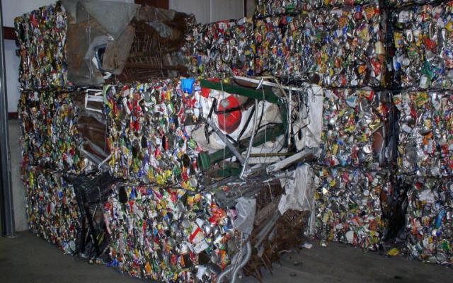 bales of materials to be recycled