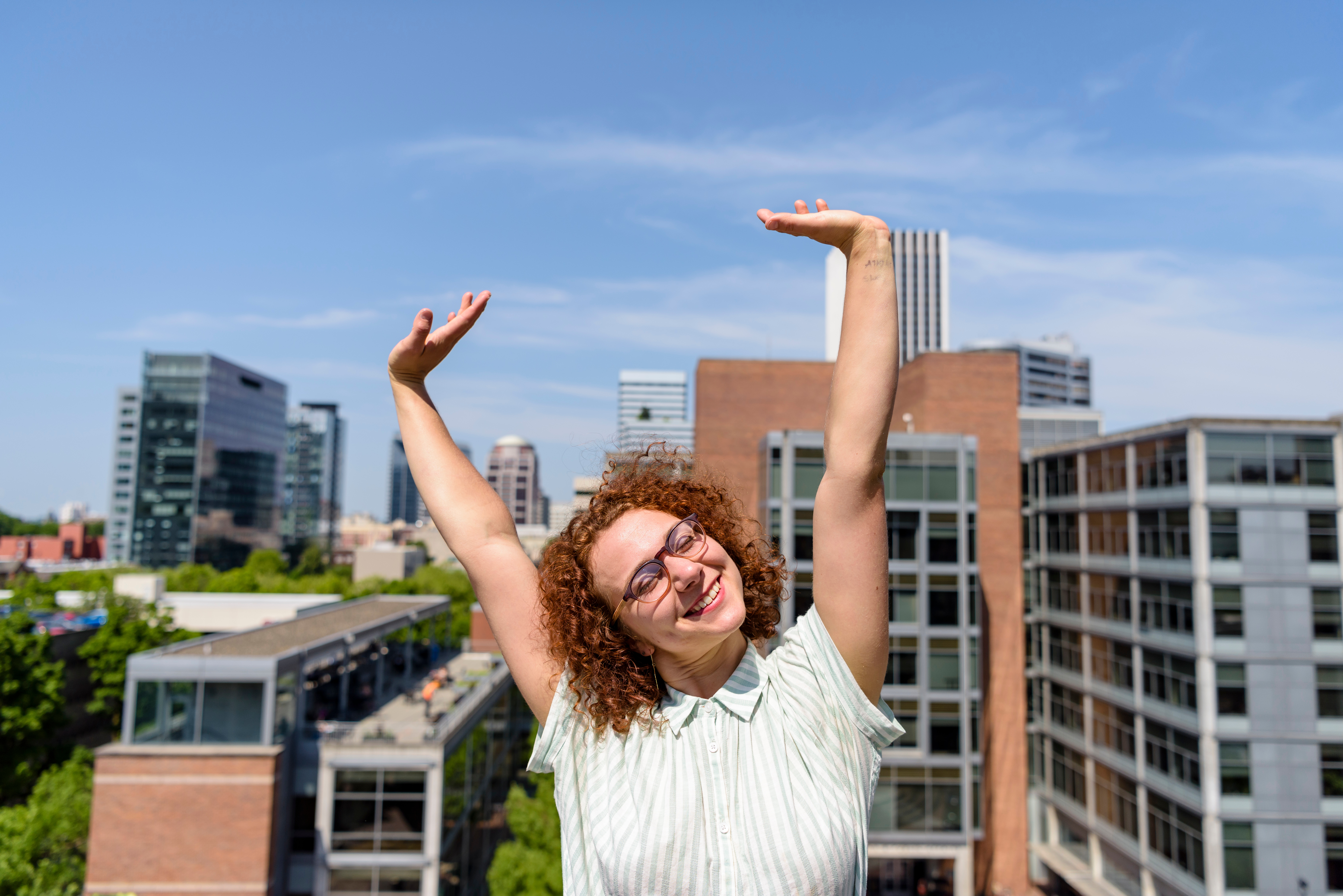 Happy PSU student