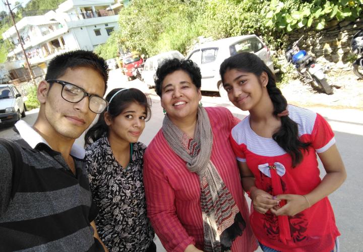 Dr. Kapoor during her fieldwork in India