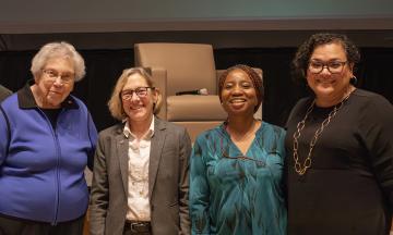 Judith Ramaley, Ann Cudd, Ame Lambert and Agelica Garcia 