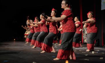 AAPI dancers at the PSU Luau from 2023 