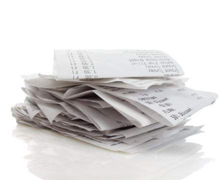 pile of receipts