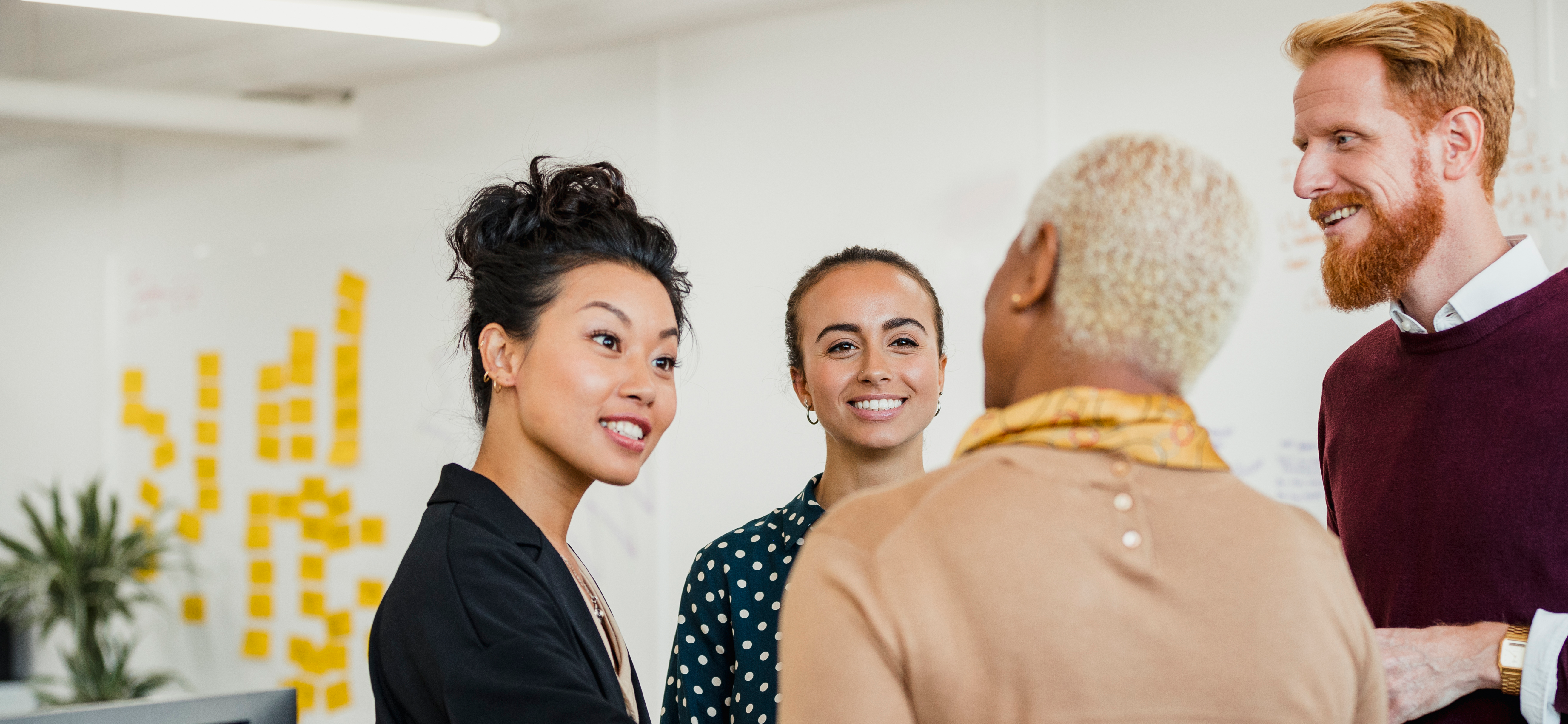 Smiling people in a meeting 