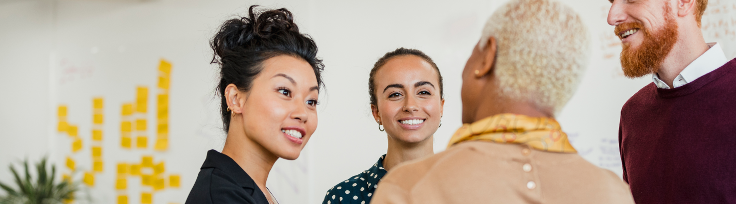 Diverse people meeting