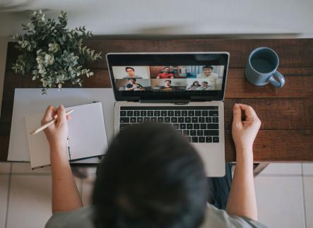 Person in an online session