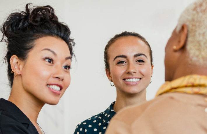 Diverse people meeting