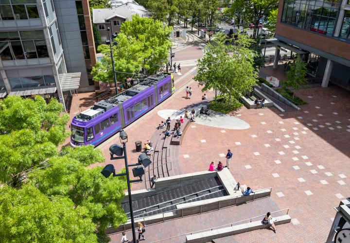 Portland State University Campus on a sunny day