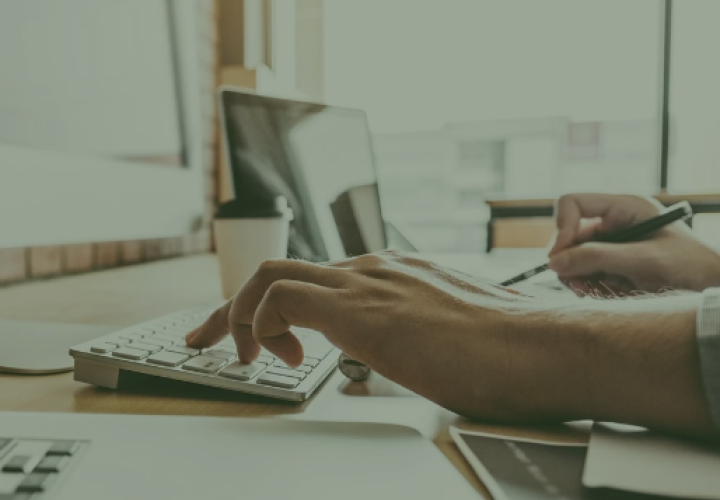 Person on a laptop