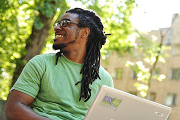 PSU online student studying