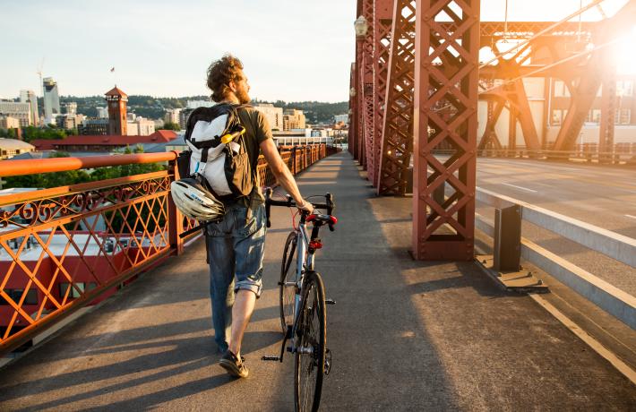 Bicycle on Broadway Bridge 