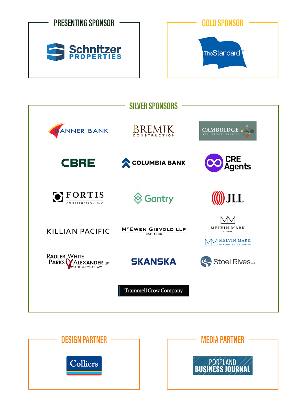 Annual Real Estate Conference Sponsor logos