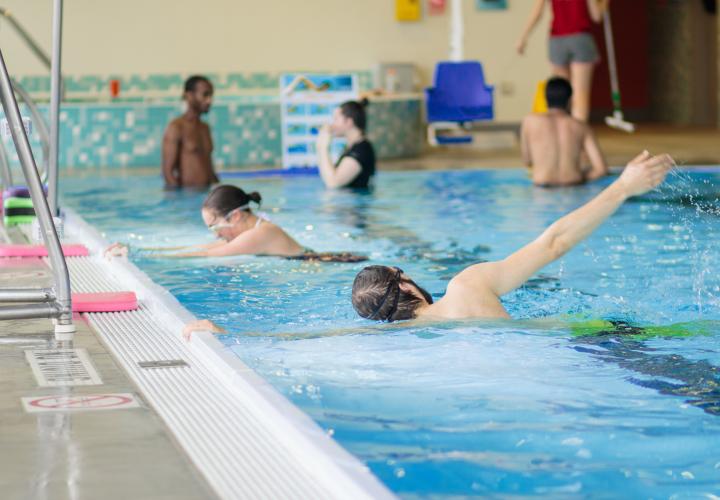 people swimming