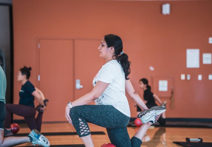 Person working out in Group X class.