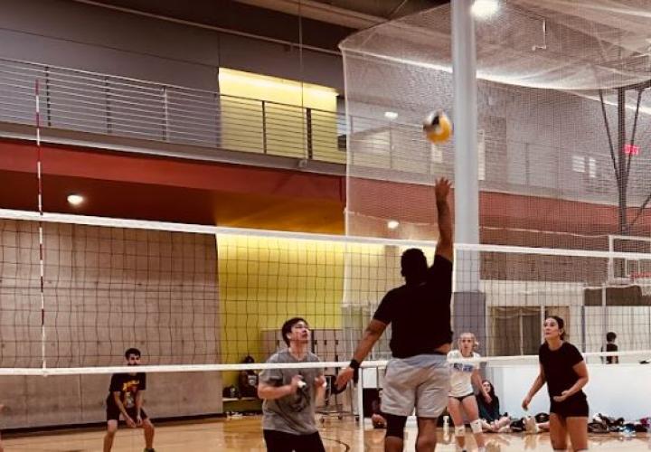 people playing volleyball