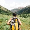 Portland State University Student on an outdoor hike with the Wilderness Leadership Development program