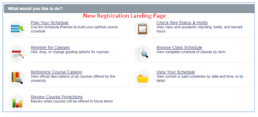 New Registration Landing Page