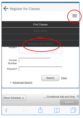 Change Grade Option Mobile View