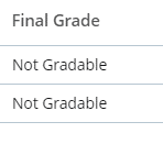 Screen shot of grades drop down menu for in progress only