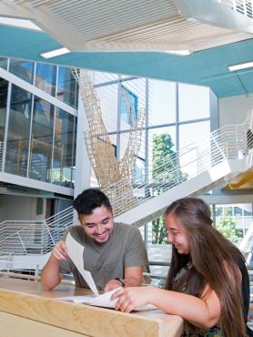 image of two students studying