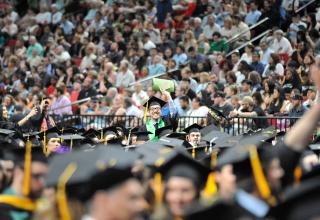 Distant photo of commencement