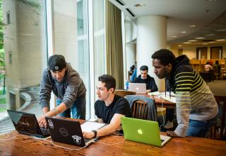 Study group in library