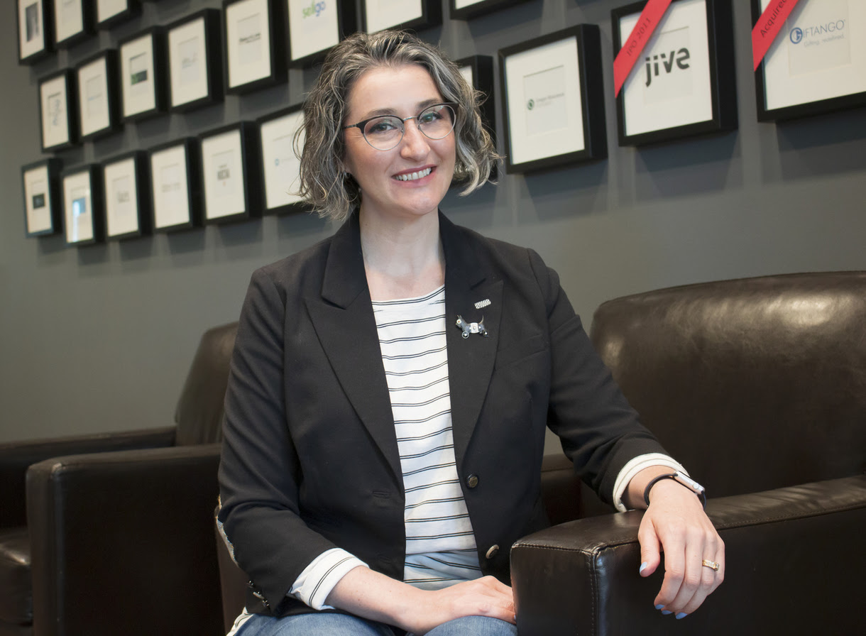Woman sitting in chair