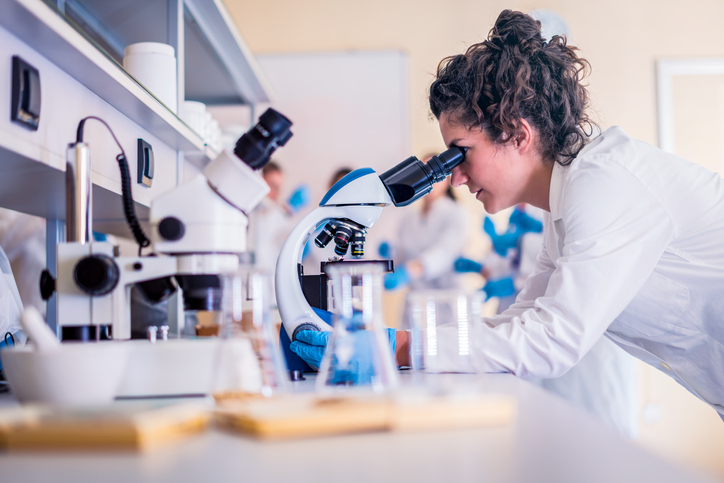 Woman working in lab