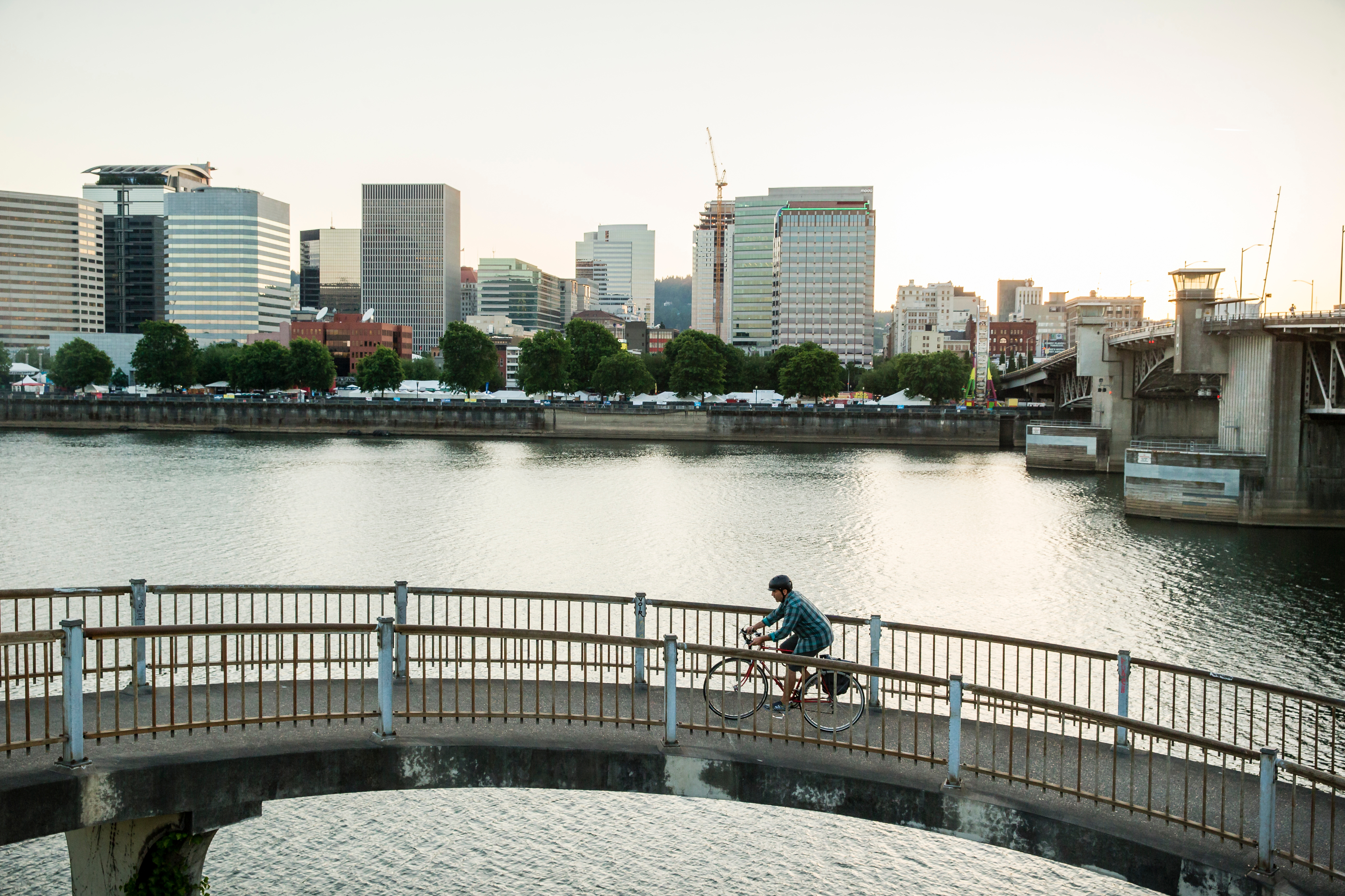 A view of Portland across the river