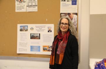 Students presenting their research
