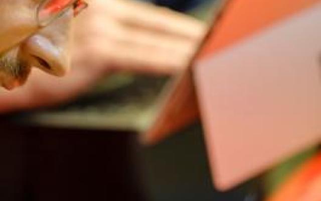 Student working on a rocket