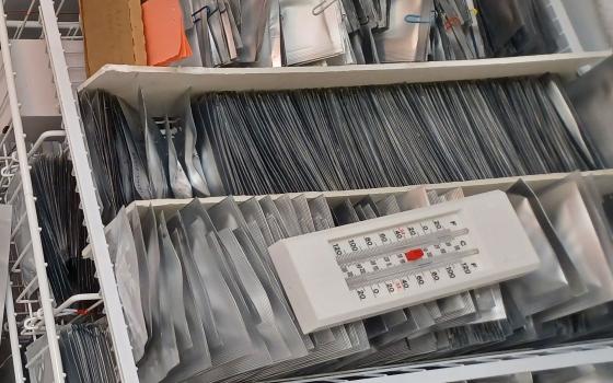 Seeds in the seed bank freezer