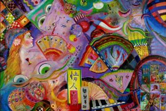 Close up of artwork