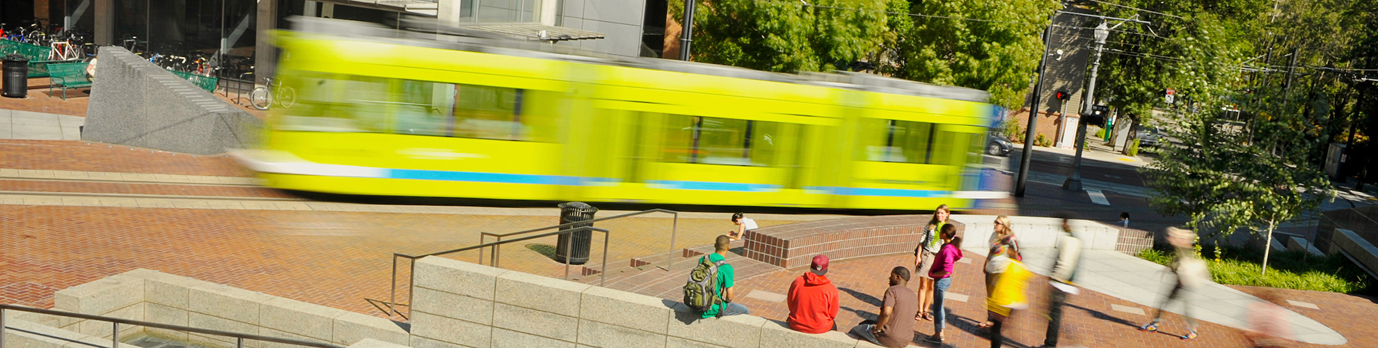 Max going through Urban Plaza