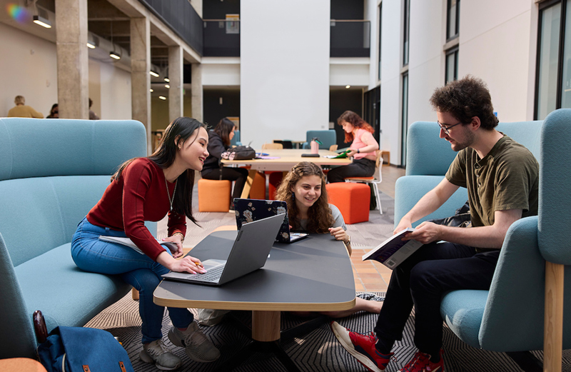 Students studying in FMH