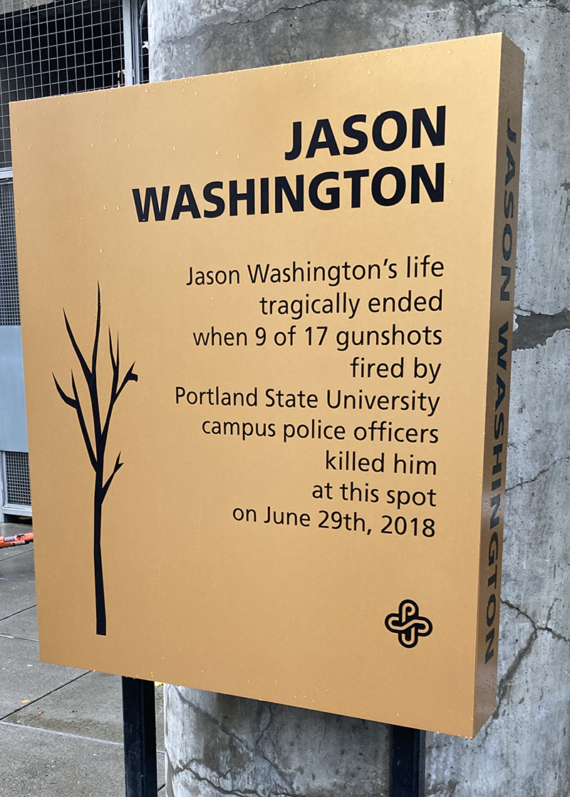 Jason Washington memorial marker 