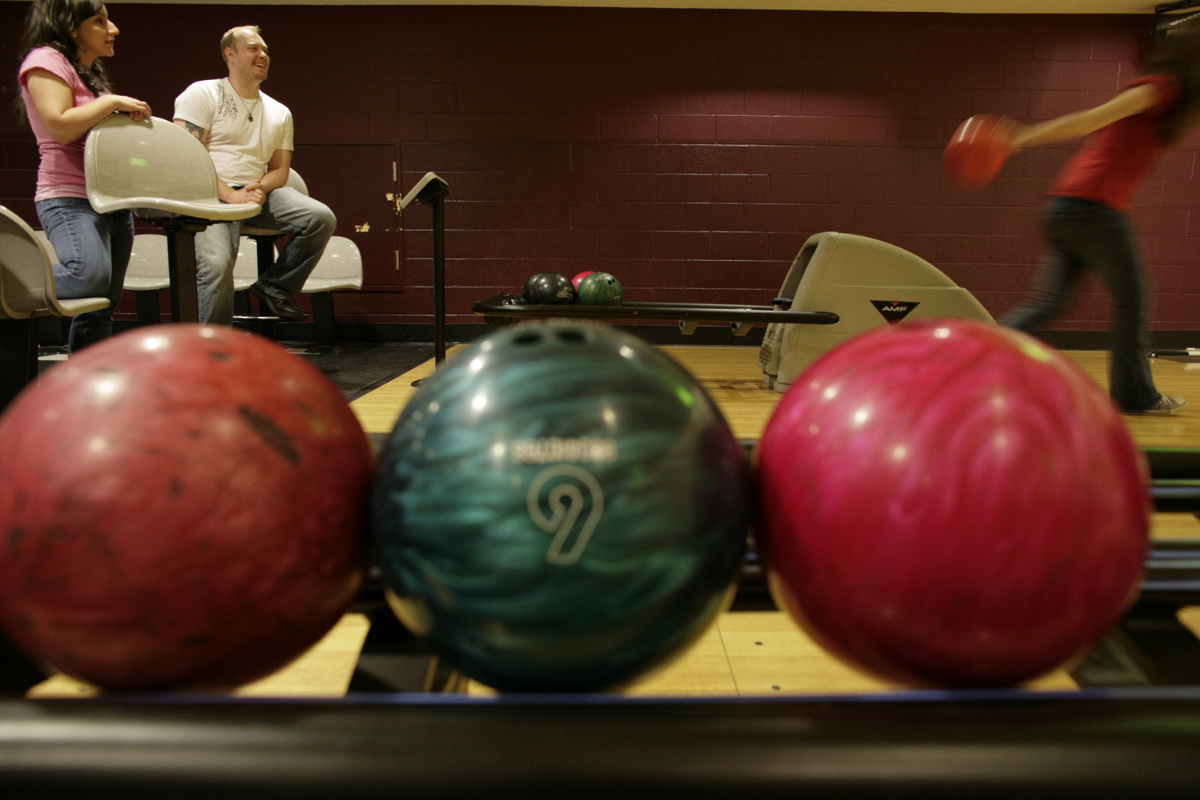 Bowling balls in the Viking Game Room