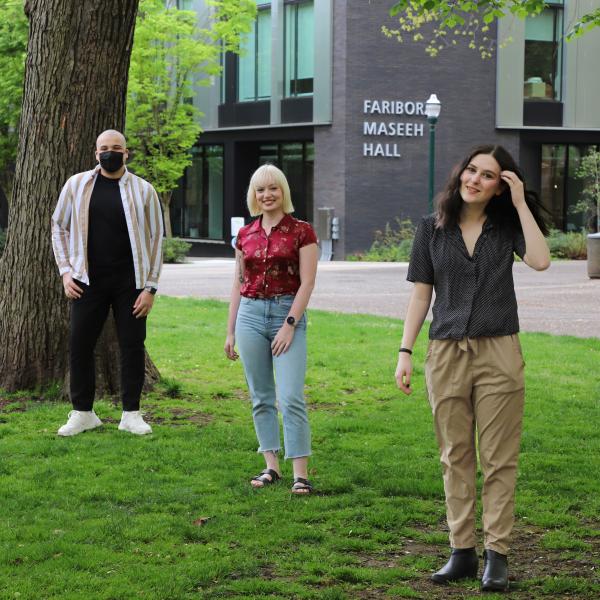 Four Years Free students outside