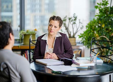 PSU social work student working with a young client